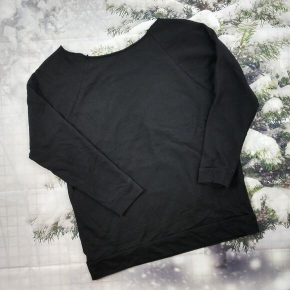 Black Frightful Weather Delightful Wine Fleece Top size Small - Picture 3 of 5
